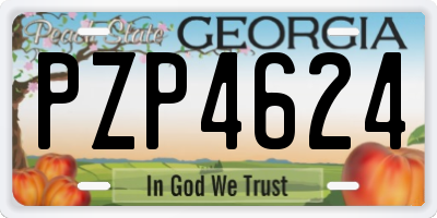 GA license plate PZP4624