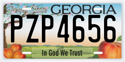 GA license plate PZP4656