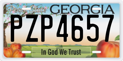 GA license plate PZP4657