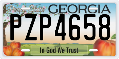 GA license plate PZP4658