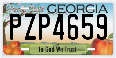 GA license plate PZP4659