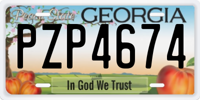 GA license plate PZP4674