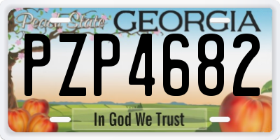 GA license plate PZP4682