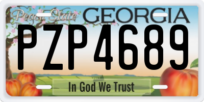 GA license plate PZP4689