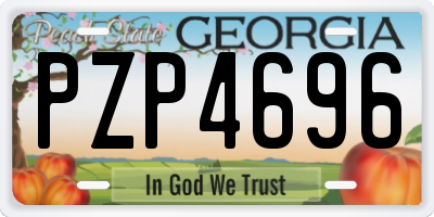 GA license plate PZP4696
