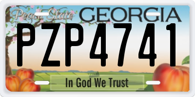 GA license plate PZP4741
