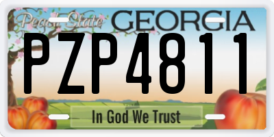 GA license plate PZP4811