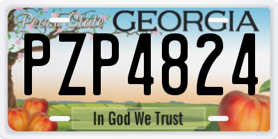 GA license plate PZP4824