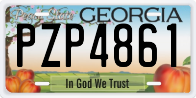 GA license plate PZP4861