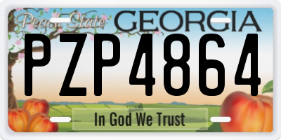 GA license plate PZP4864