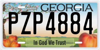 GA license plate PZP4884
