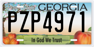 GA license plate PZP4971