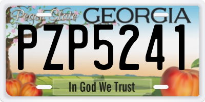 GA license plate PZP5241