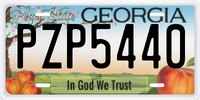 GA license plate PZP5440