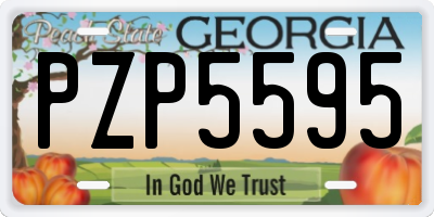 GA license plate PZP5595