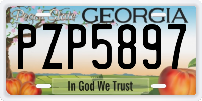 GA license plate PZP5897