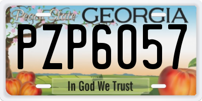 GA license plate PZP6057