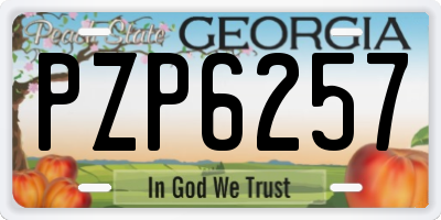 GA license plate PZP6257