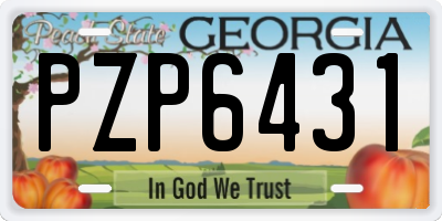 GA license plate PZP6431