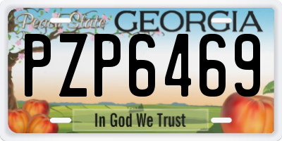 GA license plate PZP6469