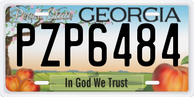 GA license plate PZP6484