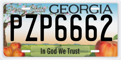 GA license plate PZP6662