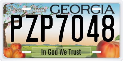 GA license plate PZP7048