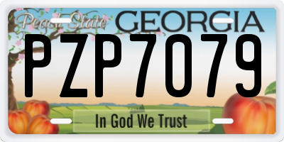 GA license plate PZP7079