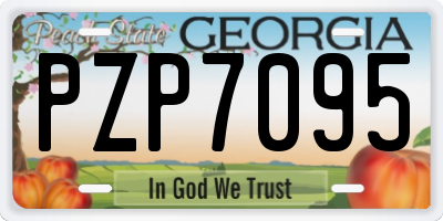 GA license plate PZP7095