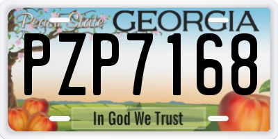 GA license plate PZP7168