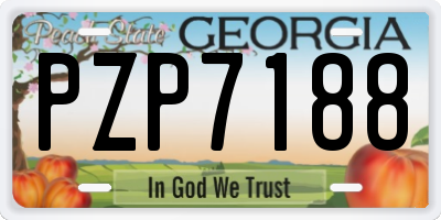 GA license plate PZP7188
