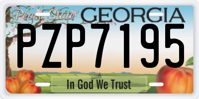 GA license plate PZP7195