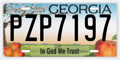 GA license plate PZP7197