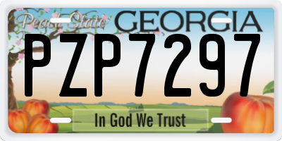 GA license plate PZP7297