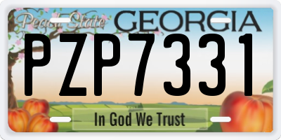 GA license plate PZP7331