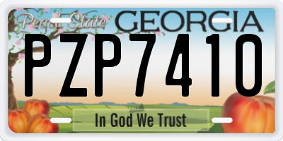 GA license plate PZP7410