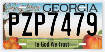GA license plate PZP7479