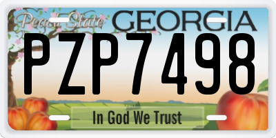 GA license plate PZP7498