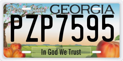 GA license plate PZP7595