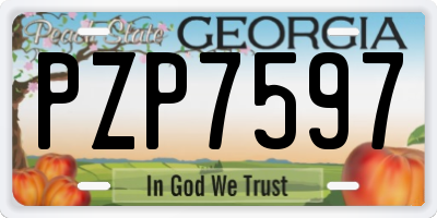 GA license plate PZP7597