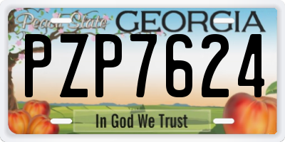 GA license plate PZP7624