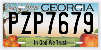 GA license plate PZP7679