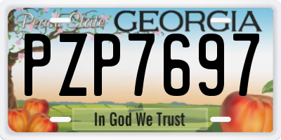 GA license plate PZP7697