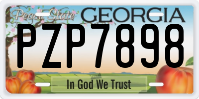 GA license plate PZP7898