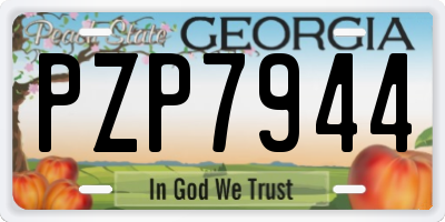 GA license plate PZP7944