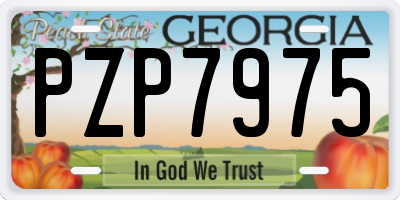 GA license plate PZP7975