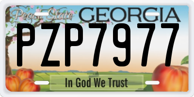 GA license plate PZP7977