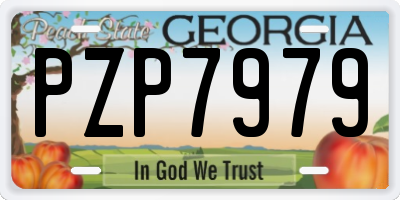 GA license plate PZP7979