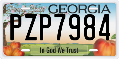 GA license plate PZP7984