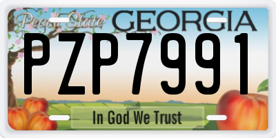 GA license plate PZP7991